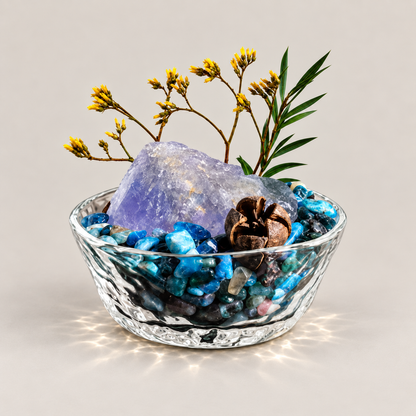 Fluorite & Blue Apatite Garden – Mini Crystal Decor