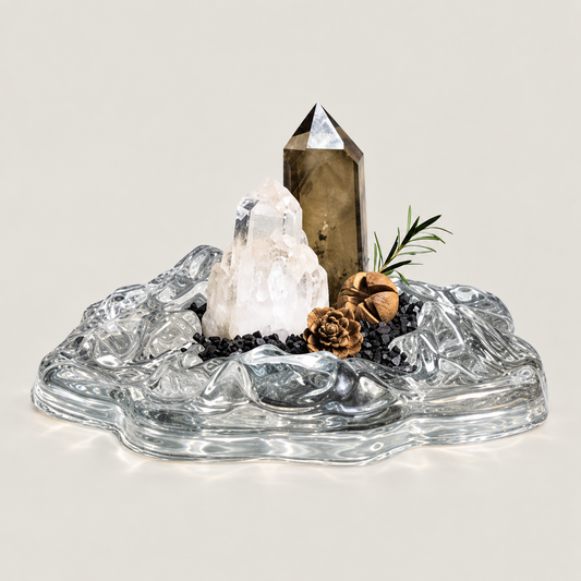 Brazilian Clear & Smoky Quartz Garden – Mineral Decor