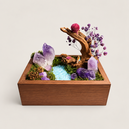 Amethyst Forest Crystal Garden – Woodland Diorama