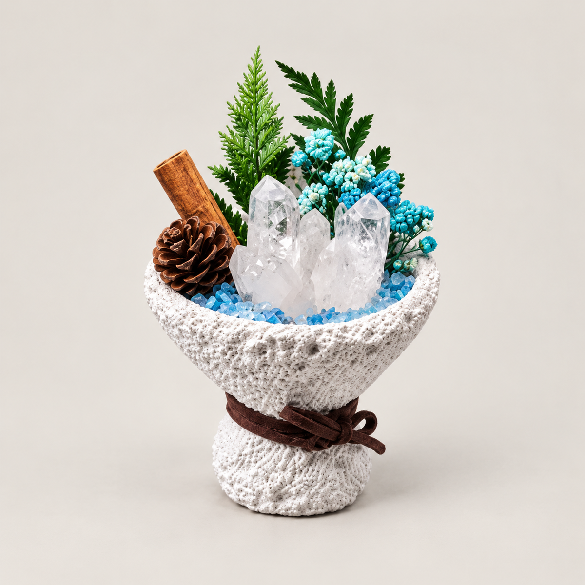 Celestite, Aquamarine & Clear Quartz Garden