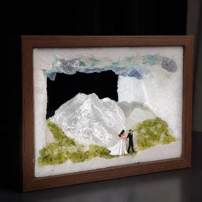Wedding Crystal Diorama Night Light – Bride & Groom