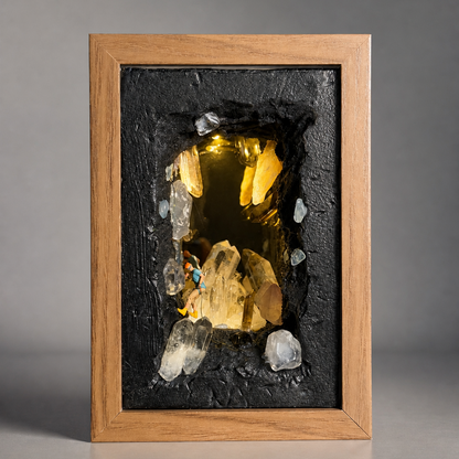 Rock Climber Crystal Cave Night Light – Mini Diorama