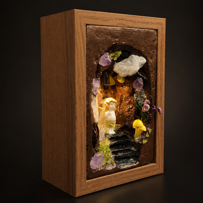 Angel Crystal Cave Night Light – Enchanted Diorama
