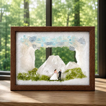 Wedding Crystal Diorama Night Light – Bride & Groom