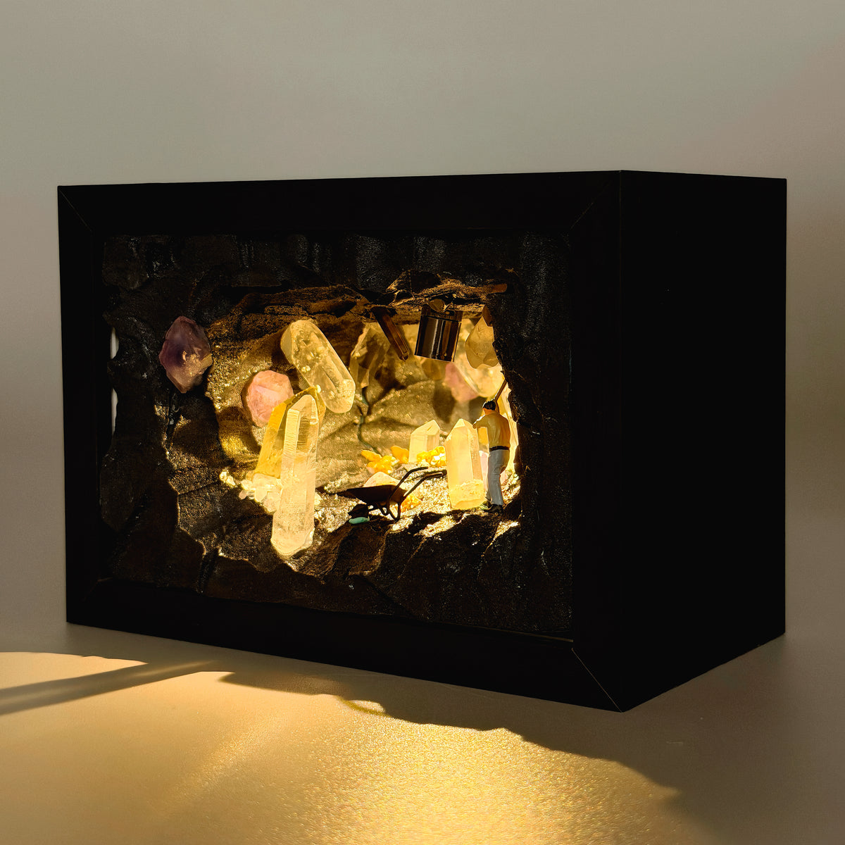 Crystal Mine Tunnel Night Light – Gemstone Diorama