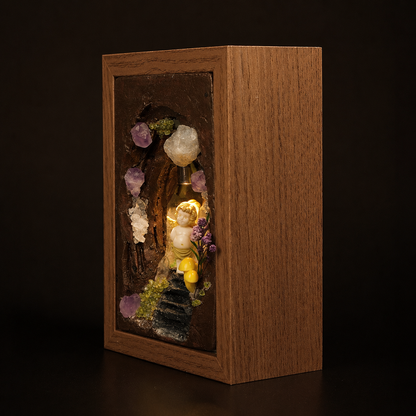 Angel Crystal Cave Night Light – Enchanted Diorama
