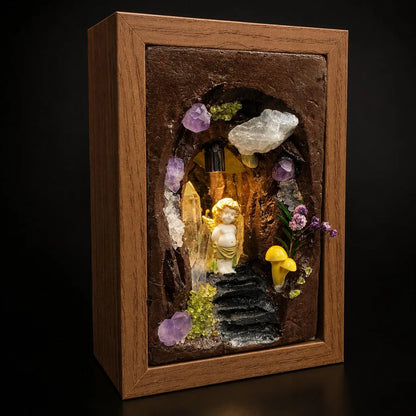 Angel Crystal Cave Night Light – Enchanted Diorama
