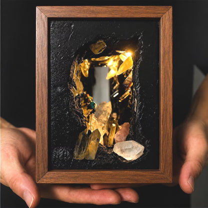 Rock Climber Crystal Cave Night Light – Mini Diorama