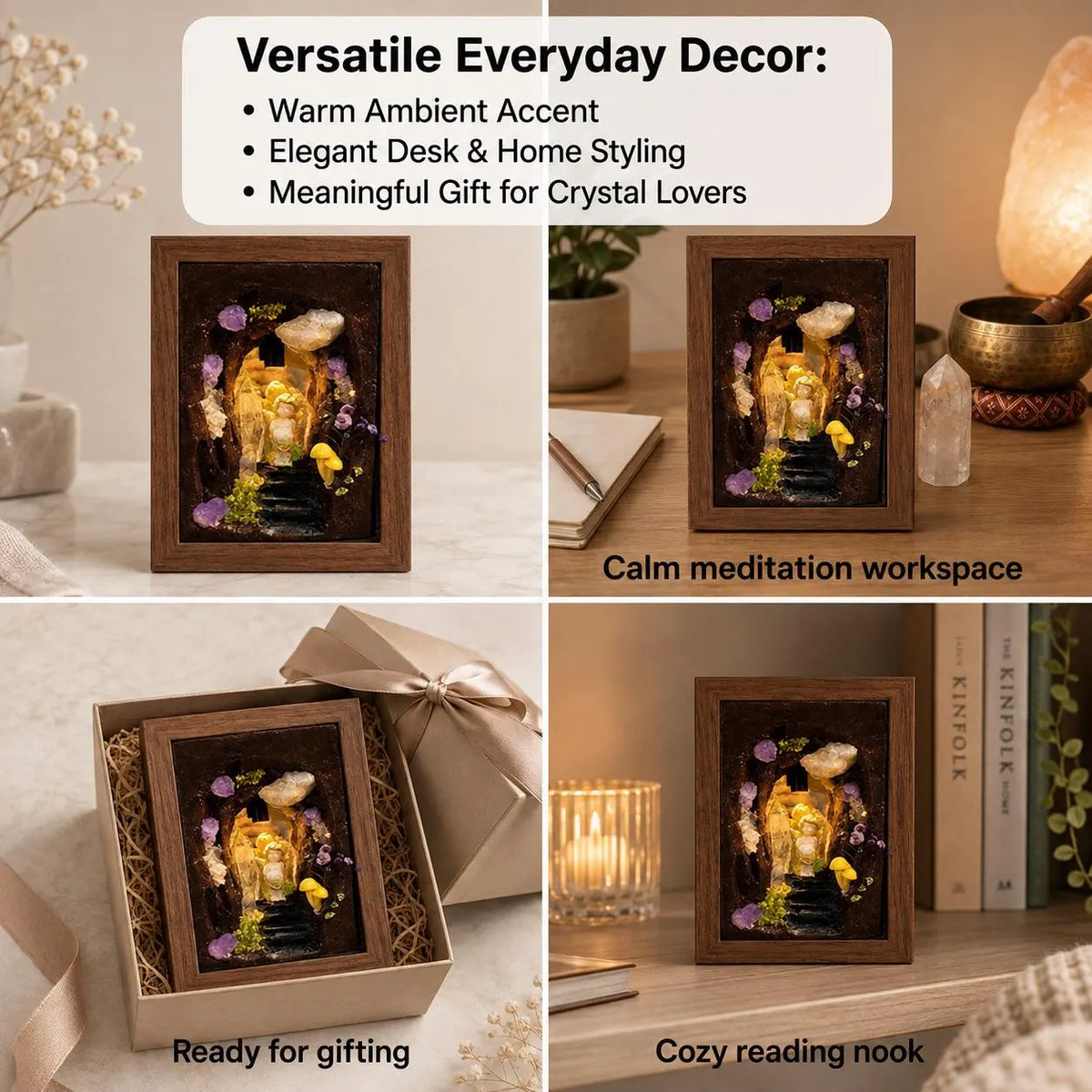 Angel Crystal Cave Night Light – Enchanted Diorama