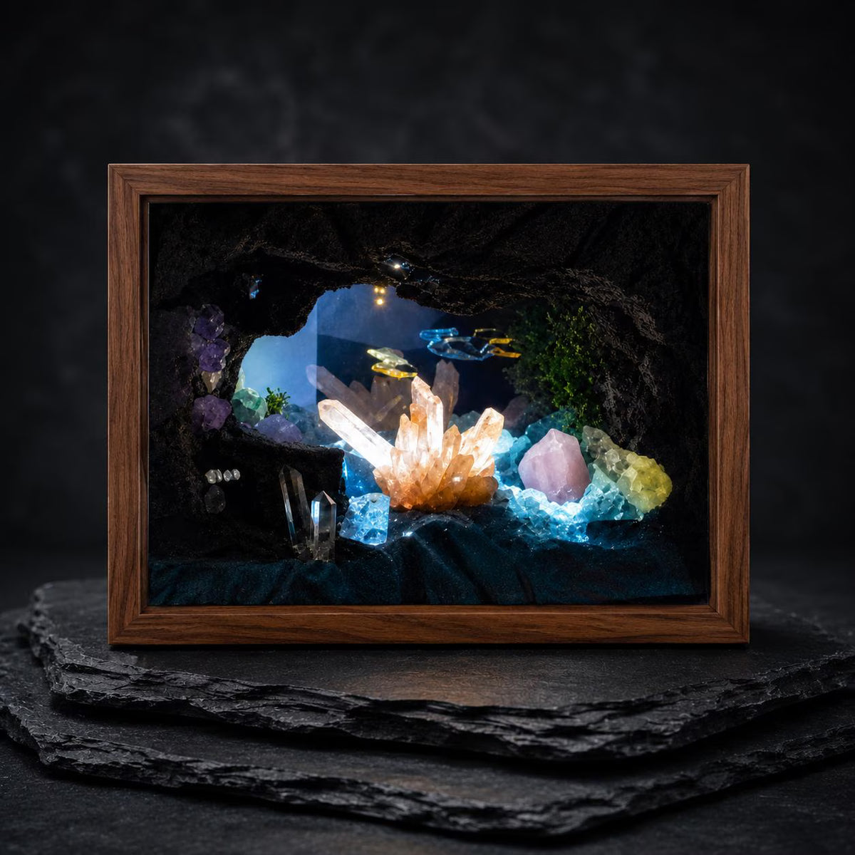 Underwater Crystal Cave Night Light – Scuba Diver