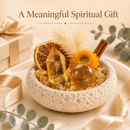 Citrine Garden – Textured White Bowl Decor