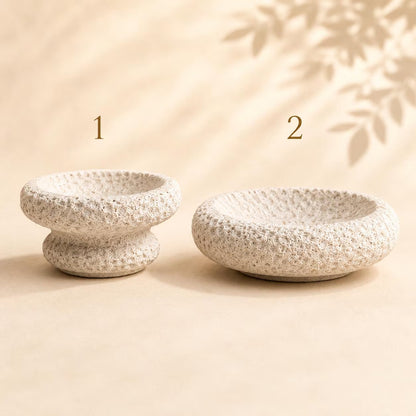 Citrine Garden – Textured White Bowl Decor