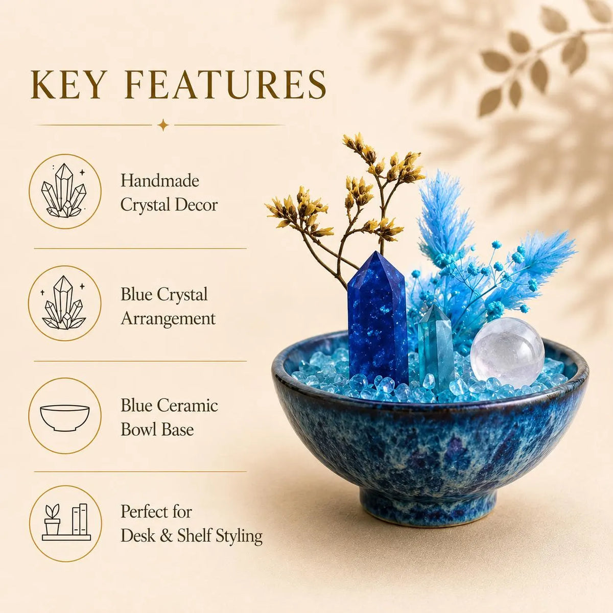 Ocean Blue Sodalite Garden – Ceramic Bowl