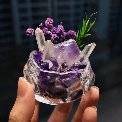 Amethyst Botanical Garden – Glass Bowl Decor
