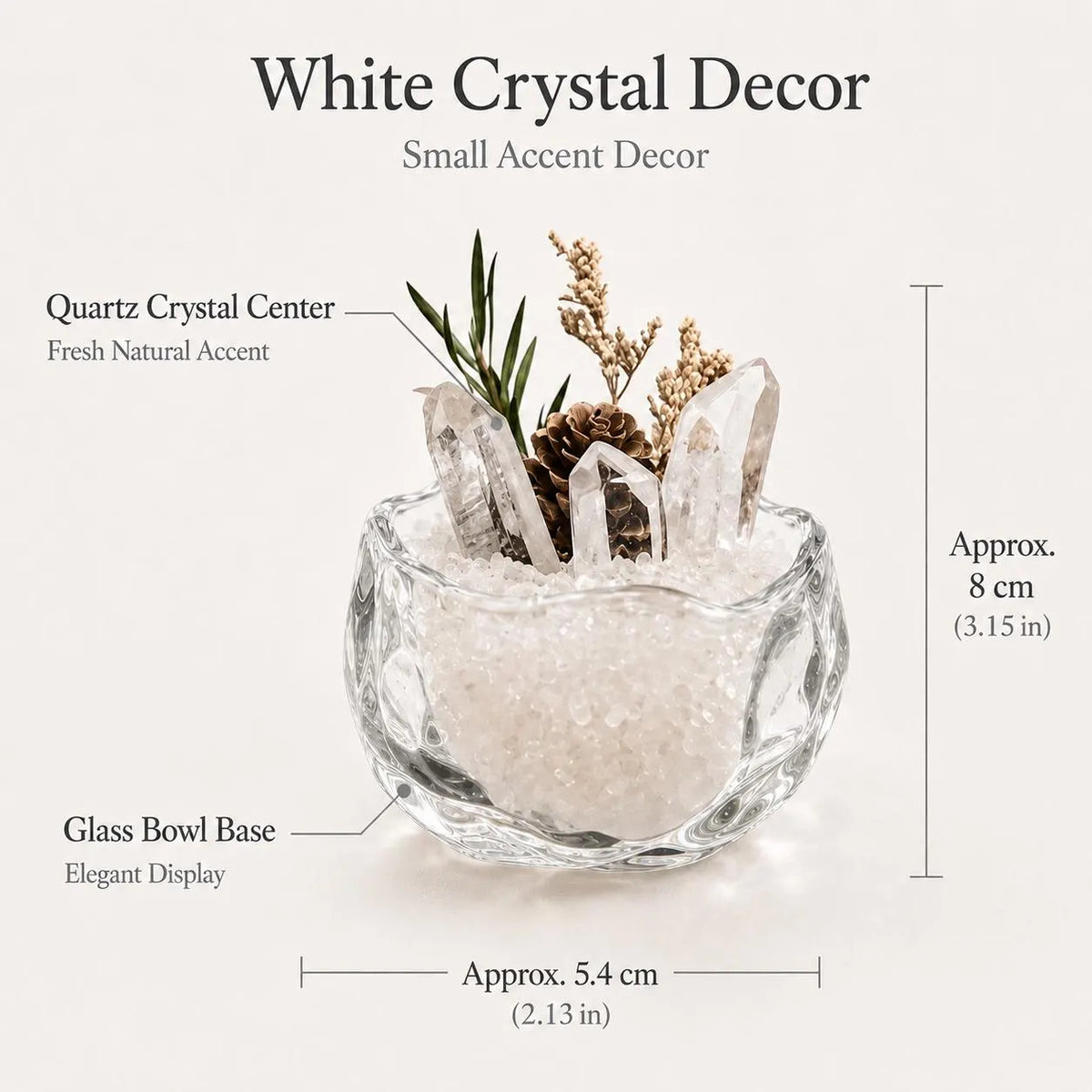 Clear Quartz Crystal Garden – Botanical Desk Decor