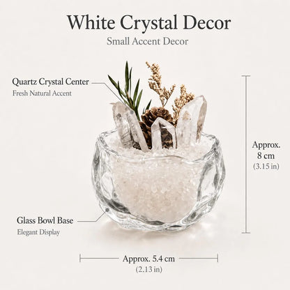 Clear Quartz Crystal Garden – Botanical Desk Decor