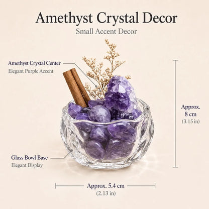 Amethyst Cluster & Sphere Garden – Purple Crystal Decor