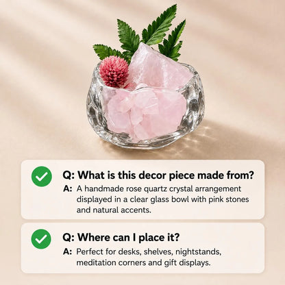 Rose Quartz Botanical Garden – Mini Crystal Decor