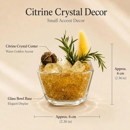 Citrine Crystal Garden – Golden Miniature Decor