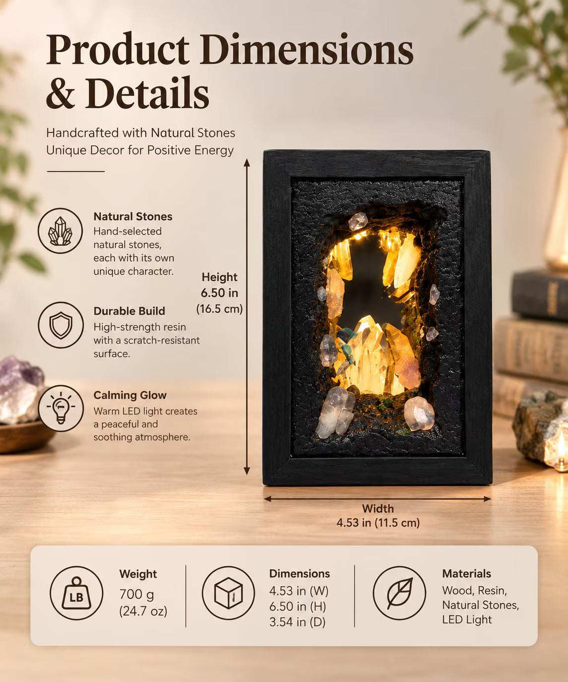 Rock Climber Crystal Cave Night Light – Mini Diorama