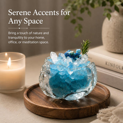 Aquamarine Garden – Mini Glass Bowl Decor