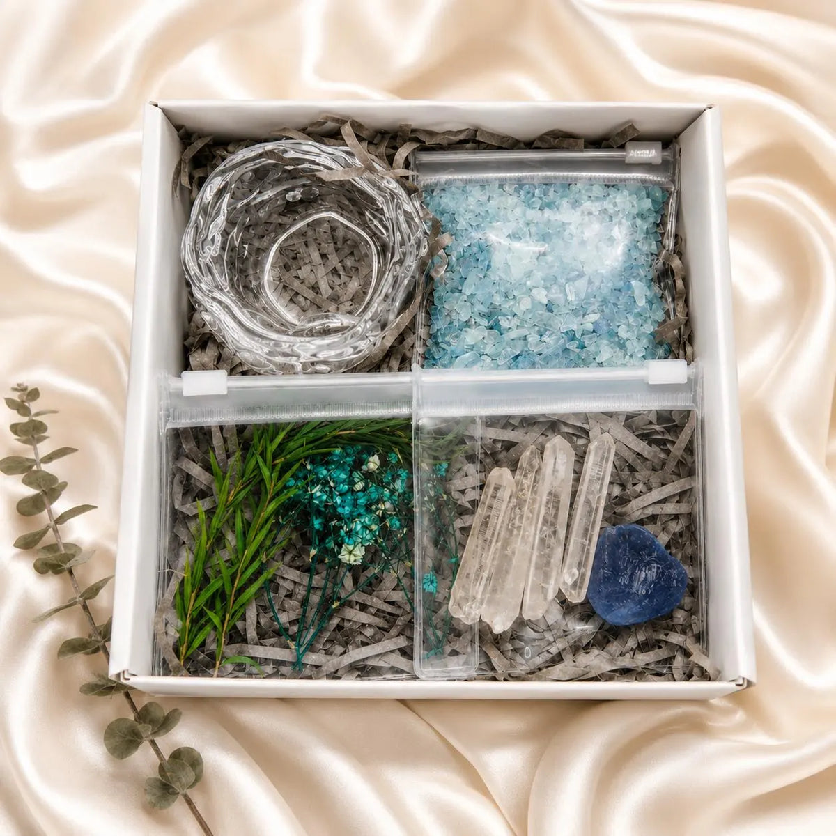 Aquamarine Garden – Mini Glass Bowl Decor