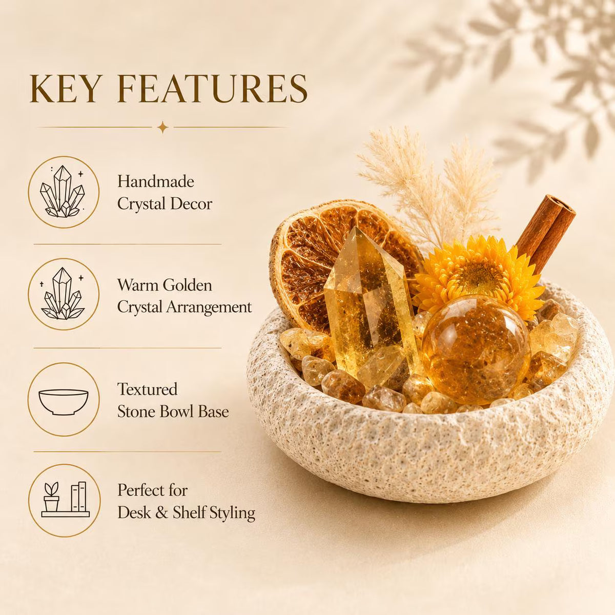 Citrine Garden – Textured White Bowl Decor
