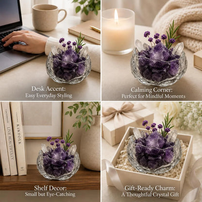 Amethyst Botanical Garden – Glass Bowl Decor