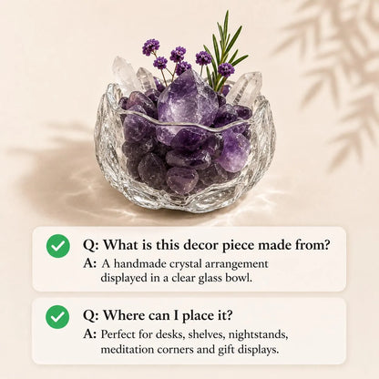 Amethyst Botanical Garden – Glass Bowl Decor
