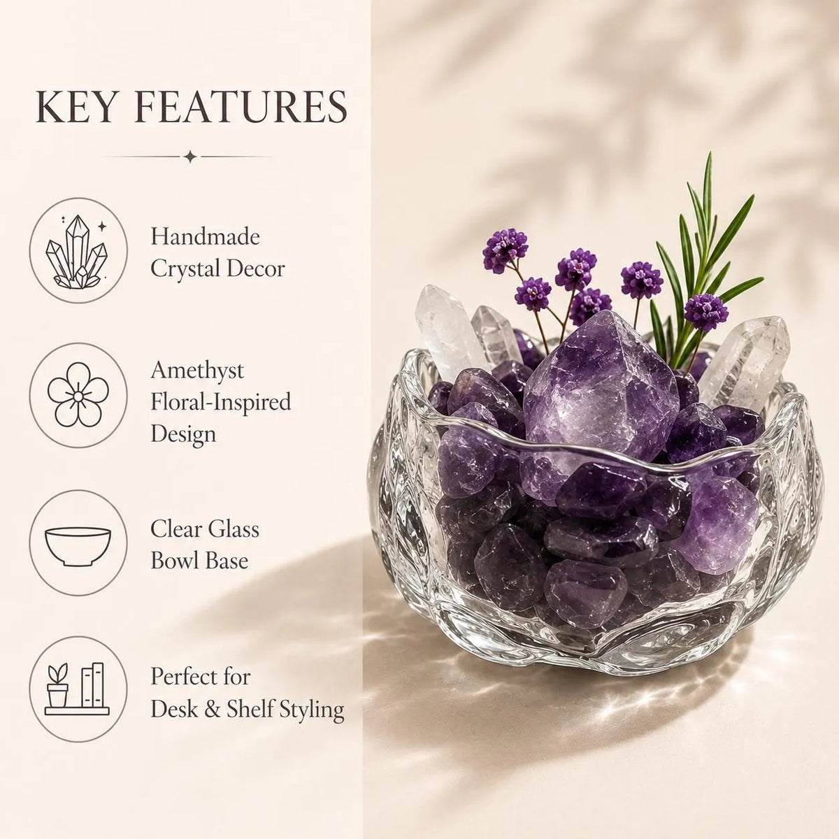 Amethyst Botanical Garden – Glass Bowl Decor