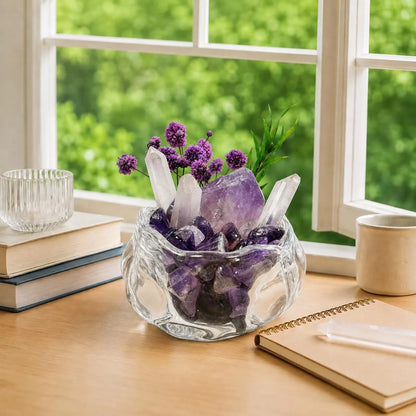 Amethyst Botanical Garden – Glass Bowl Decor