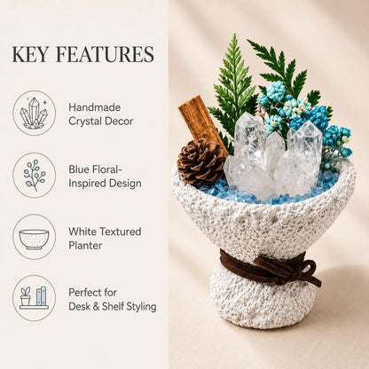 Celestite, Aquamarine & Clear Quartz Garden