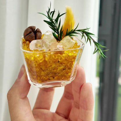 Citrine Crystal Garden – Golden Miniature Decor
