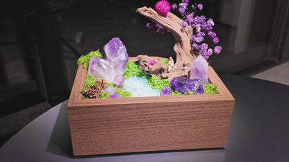 Amethyst Forest Crystal Garden – Woodland Diorama