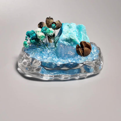 Aquamarine Crystal Garden – Glacier Glass Tray
