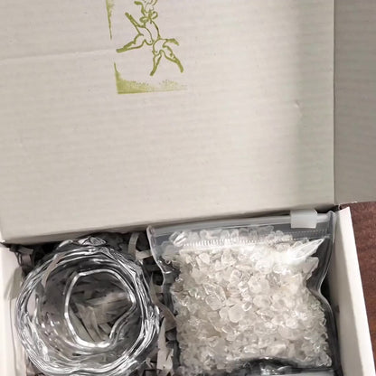 Clear Quartz Crystal Garden – Botanical Desk Decor