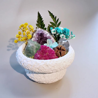 Amethyst Geode Crystal Garden – Colorful Mineral Decor